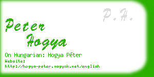 peter hogya business card