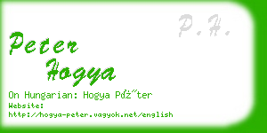 peter hogya business card